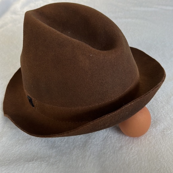 Chocolate Brown 100% Wool Trilby - Picture 4 of 4